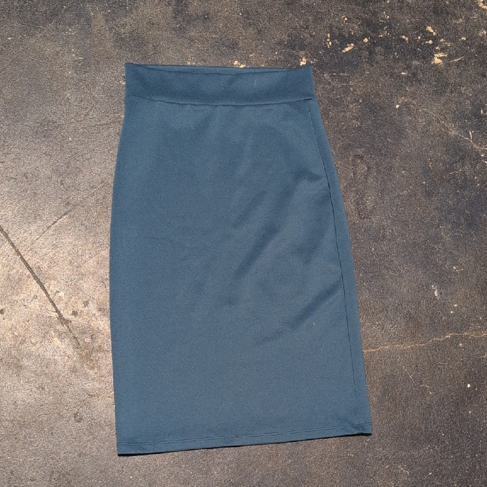 Popana Teal Pencil Skirt